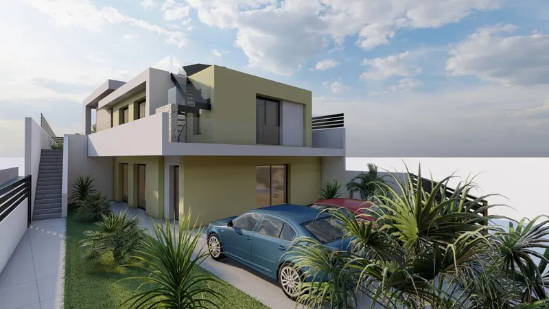 Chalets de obra nueva de una planta con piscina privada en Torrevieja