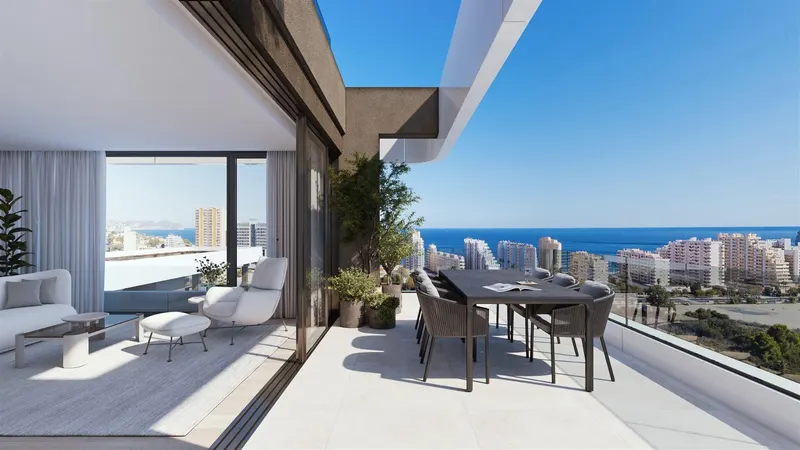 Luksusowe apartamenty z widokiem na morze w Calpe na Costa Blanca