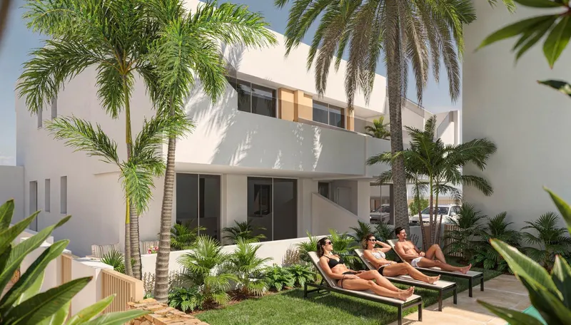 Nowo wybudowane bungalowy w Pilar de la Horadada blisko plaży i centrum miasta