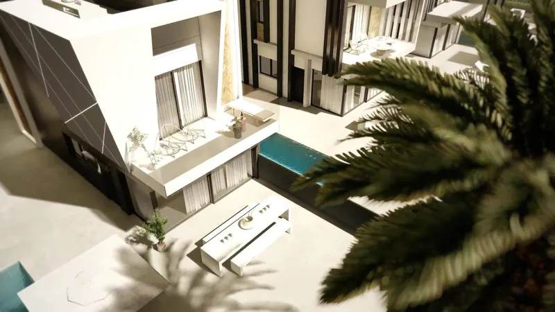 Villas de lujo de nueva construcción en primera línea de playa en Puerto de Mazarrón