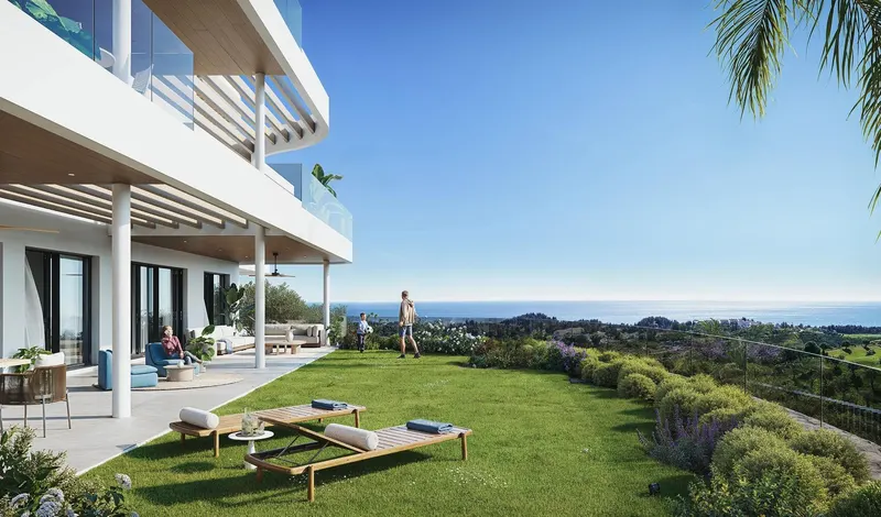 Apartamentos de lujo de nueva construcción en Cerrado del Águila Golf, Mijas, con vistas al mar y al campo de golf