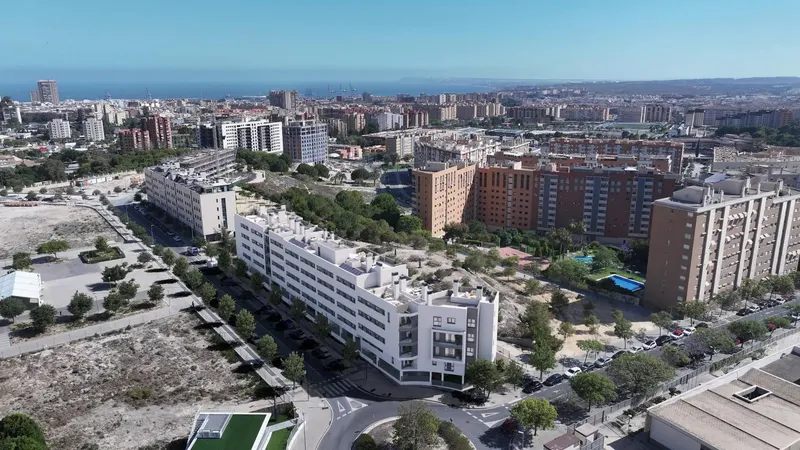 Newly built residential development in Alicante, with open views of the city.