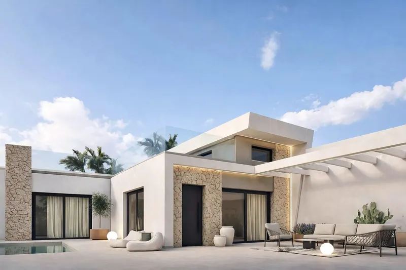 Exclusivas villas de nueva construcción con piscina privada cerca de la playa en Los Alcázares