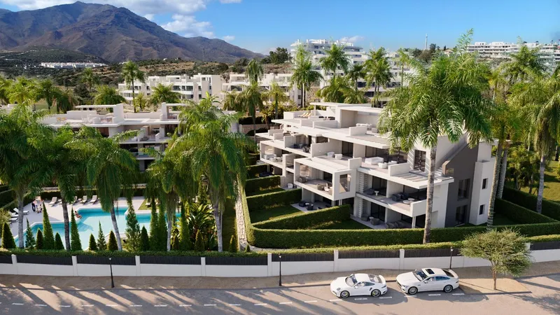Moderno Residencial en Estepona: Amplios apartamentos con soleadas terrazas