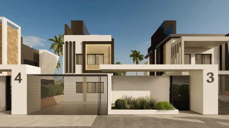 Villas de lujo de nueva construcción en primera línea de playa en Puerto de Mazarrón