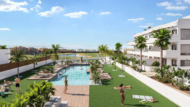 Nowy kompleks mieszkaniowy w pobliżu pola golfowego Serena i Mar Menor w Los Alcazares
