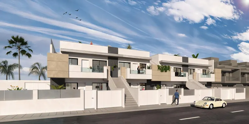 Nowoczesne, nowo wybudowane bungalowy na sprzedaż w San Pedro del Pinatar, w pobliżu plaży