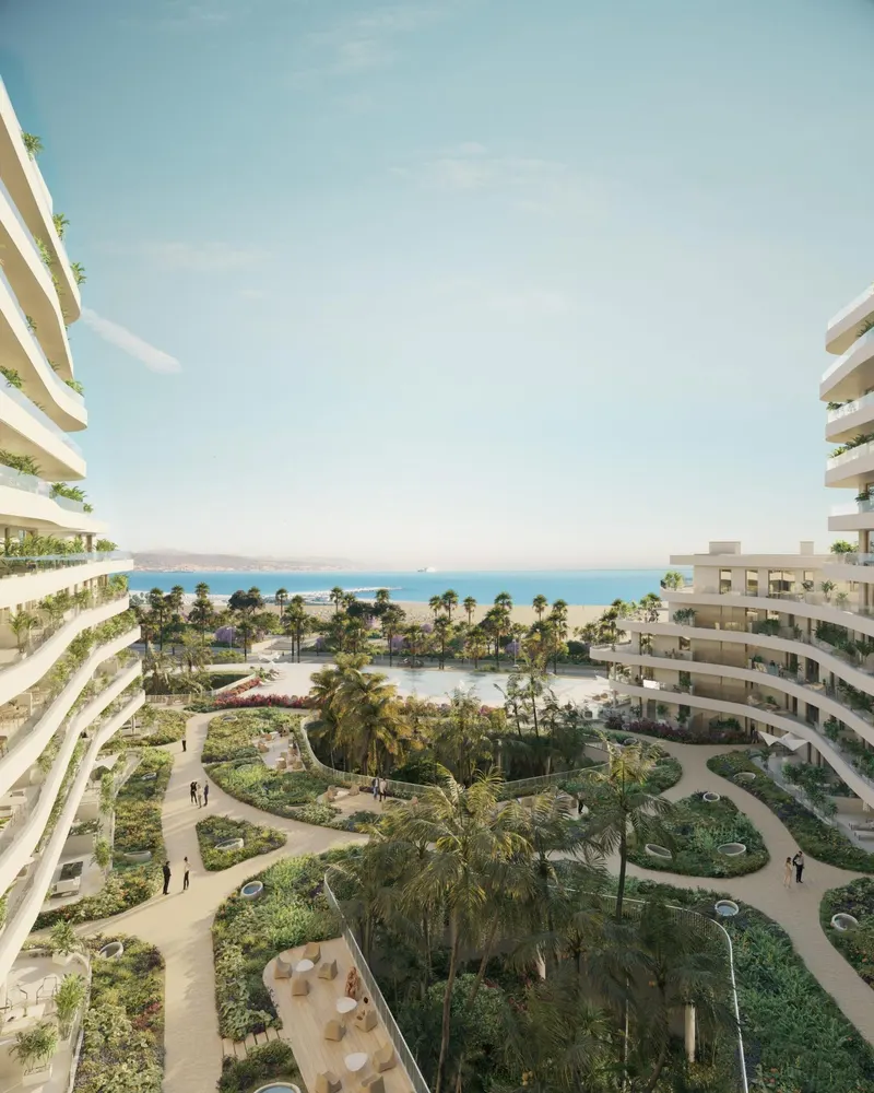 Residencias de lujo frente al mar en Málaga ciudad con vistas panorámicas al mar