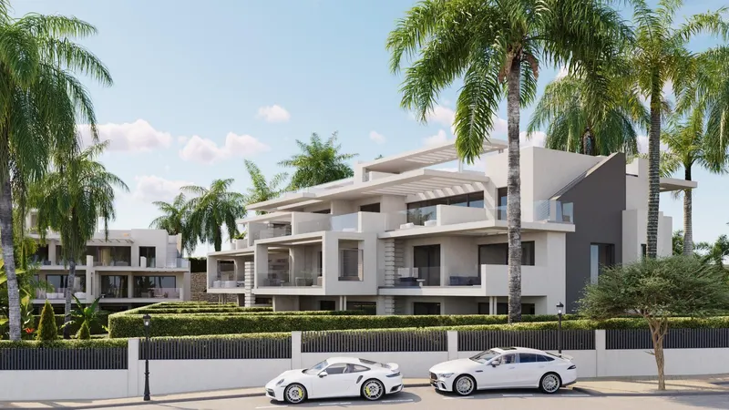 Moderno Residencial en Estepona: Amplios apartamentos con soleadas terrazas