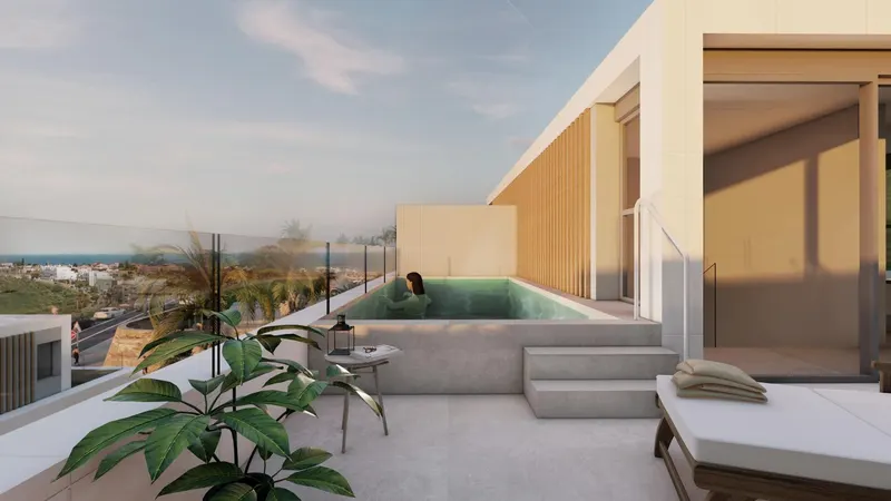 VILLAS ADOSADAS CON VISTAS AL MAR Y JUNTO AL CAMPO DE GOLF