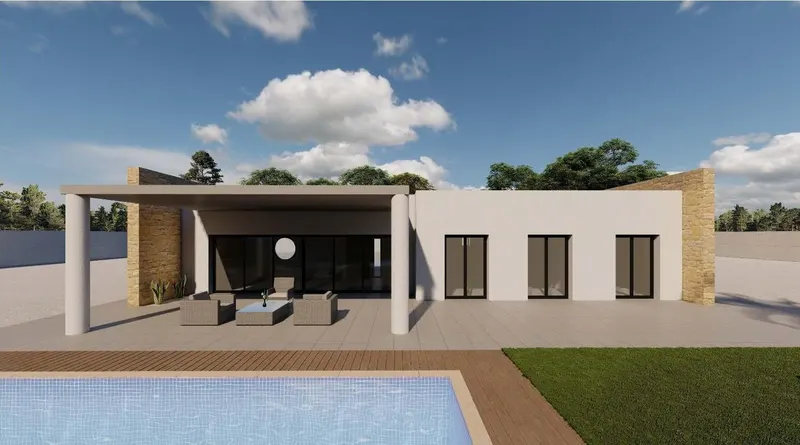 Moderna villa de nueva construcción en una gran parcela rústica cerca de Pinoso