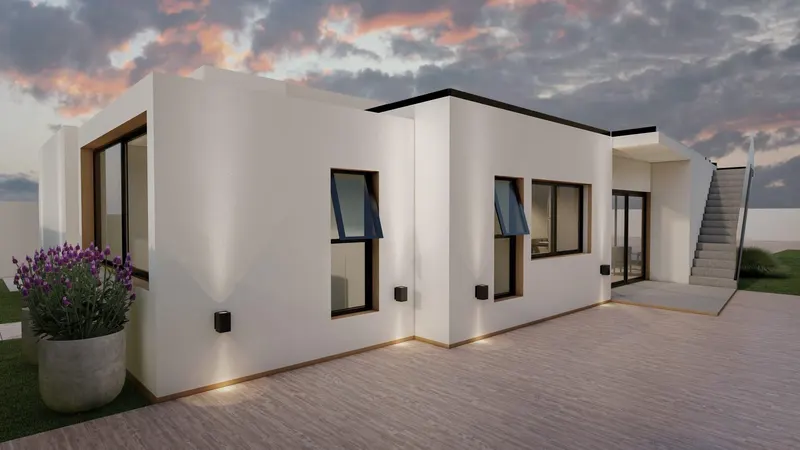 Ibizan-Style Villa in a Tranquil Spanish Village
