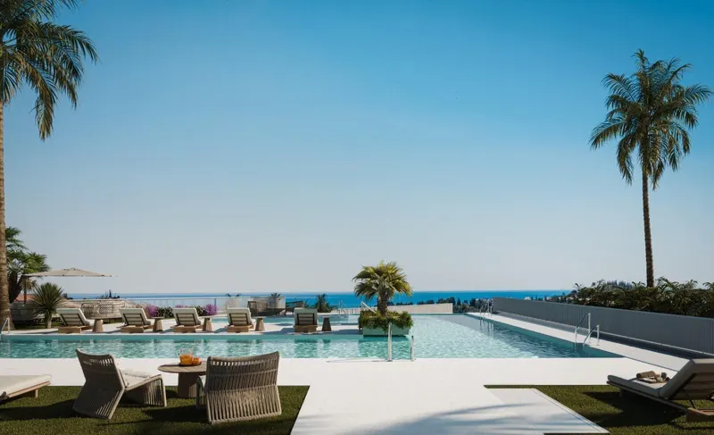 Apartamentos contemporáneos con vistas al mar en Mijas Costa