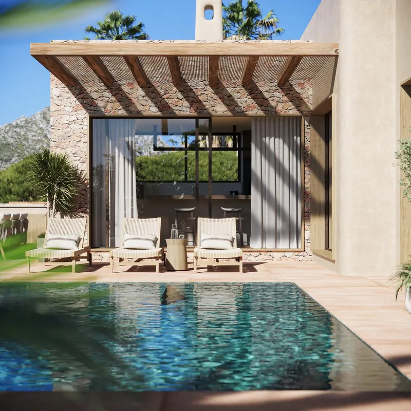 Villa de nueva construcción estilo Ibiza con características de lujo en Jávea
