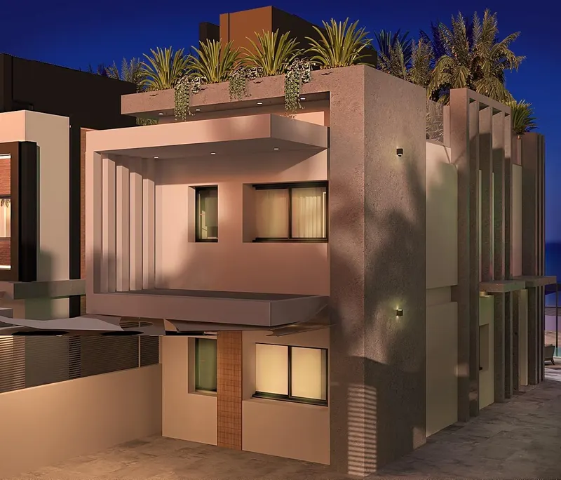 Villas de lujo de nueva construcción en primera línea de playa en Puerto de Mazarrón