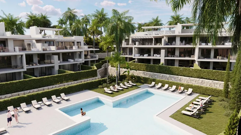 Moderno Residencial en Estepona: Amplios apartamentos con soleadas terrazas