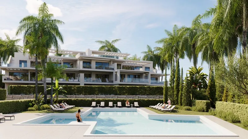 Moderno Residencial en Estepona: Amplios apartamentos con soleadas terrazas