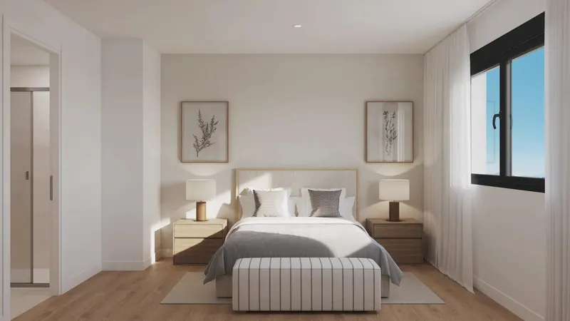 Newly built residential development in Alicante, with open views of the city.