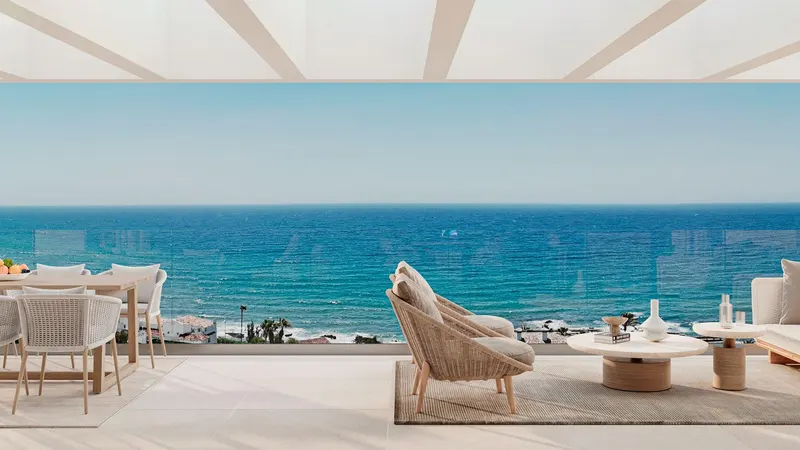 Nowe apartamenty z panoramicznym widokiem na morze w Torrenueva, Mijas