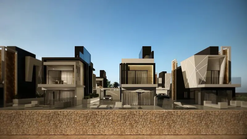 Villas de lujo de nueva construcción en primera línea de playa en Puerto de Mazarrón