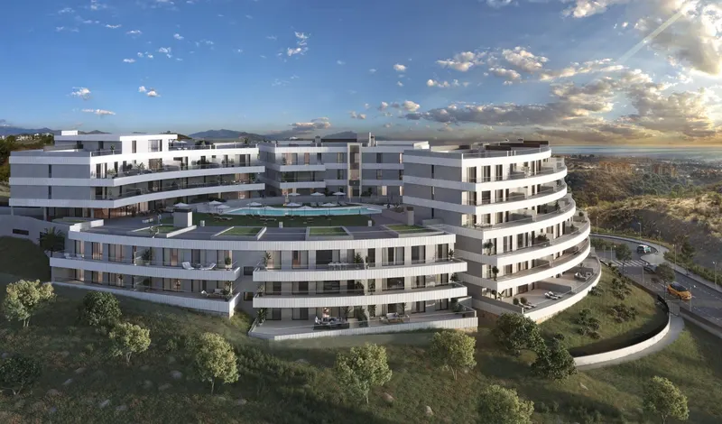Apartamenty w nowym budownictwie z widokiem na morze w Selwo, Estepona