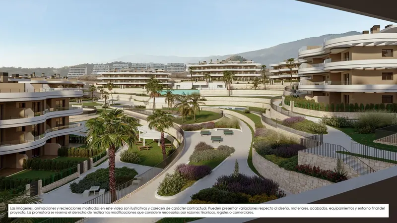 Apartamentos de nueva construcción en venta en Finestrat con vistas al mar y servicios al estilo de un complejo turístico