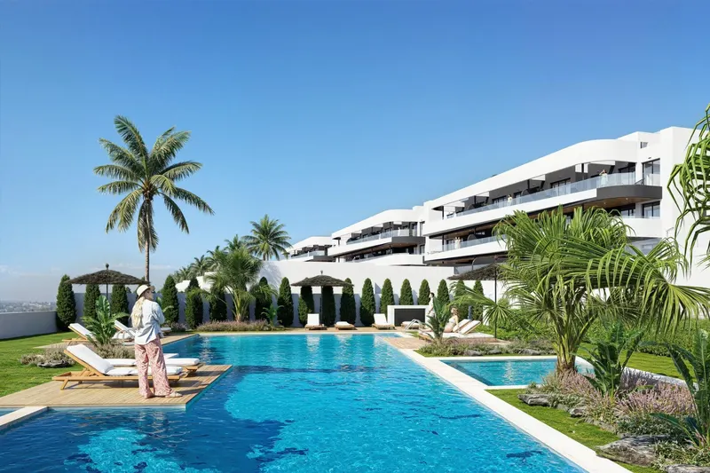Apartamentos y villas de nueva construcción frente al campo de golf La Serena Golf en Los Alcázares