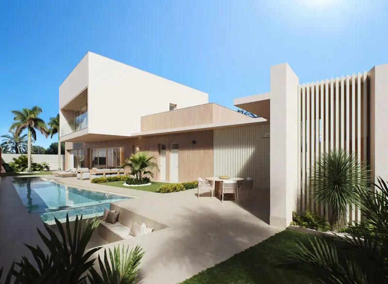 Villas de lujo de nueva construcción con vistas al mar en Dehesa de Campoamor, Costa Blanca Sur