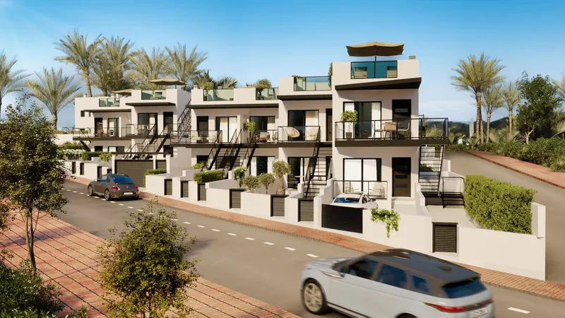 Viviendas de nueva construcción a solo 200 metros de la playa en Puerto de Mazarrón