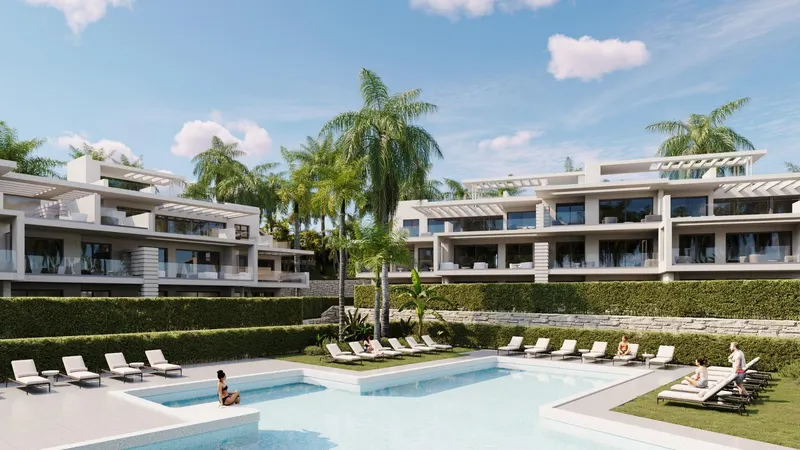 Moderno Residencial en Estepona: Amplios apartamentos con soleadas terrazas