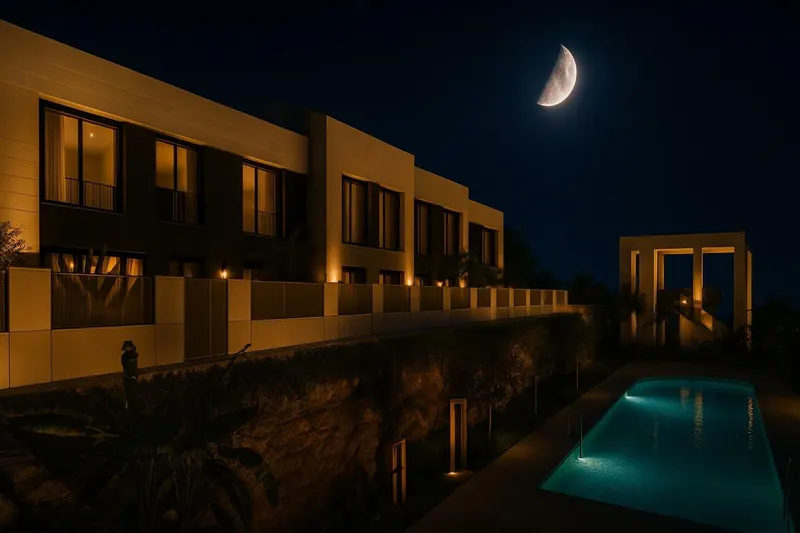 Casas adosadas de nueva construcción con vistas al mar cerca del campo de golf Miraflores, en Calahonda