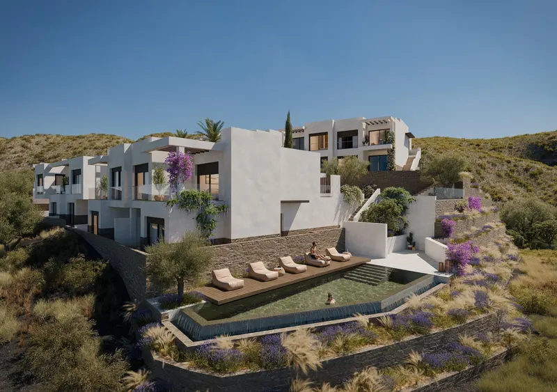Vistas panorámicas al mar Mediterráneo en resort en primera línea de playa