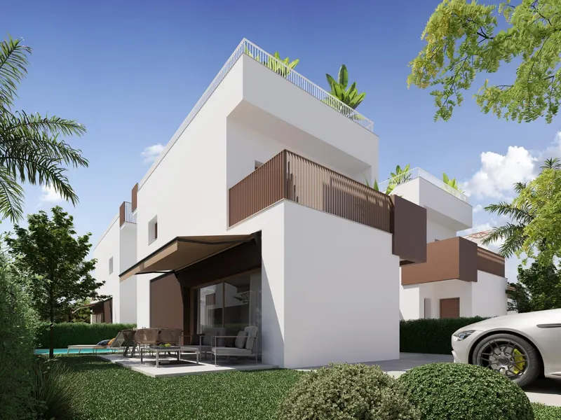 New Semi-Detached Villas by the Sea in La Marina - El Pinet Beach