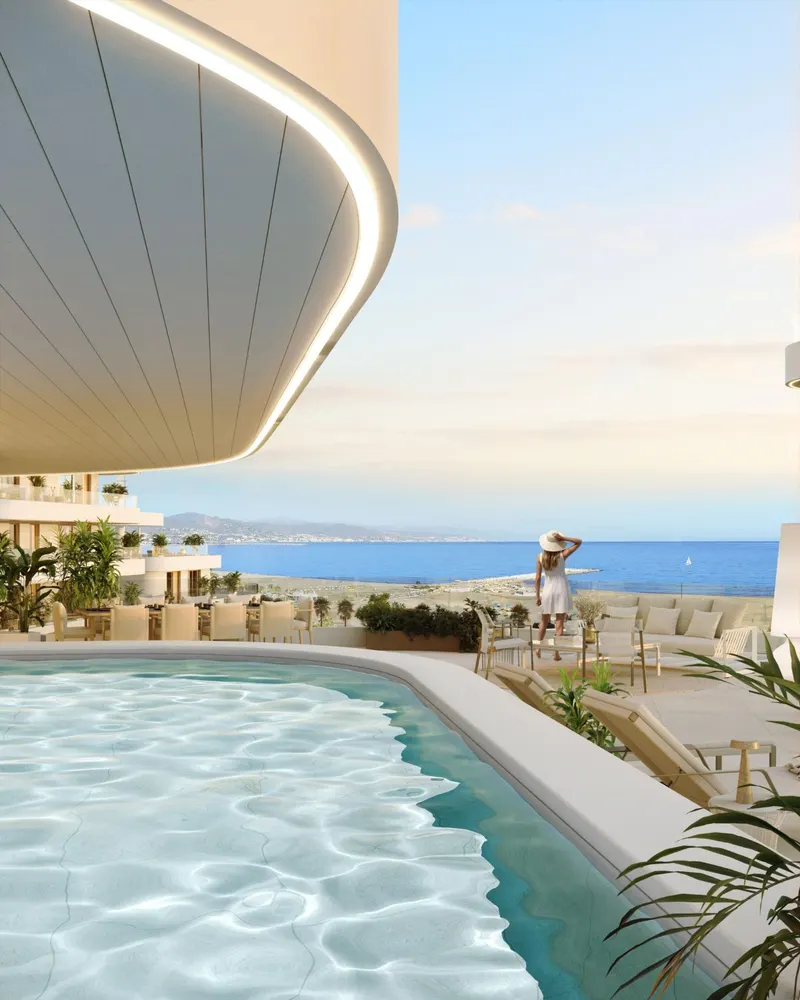 Residencias de lujo frente al mar en Málaga ciudad con vistas panorámicas al mar