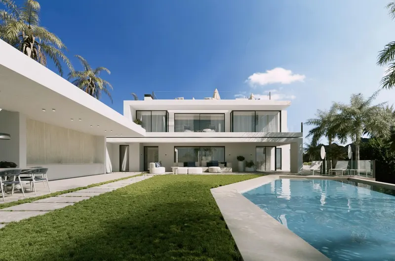 Vida de lujo en Cascada de Camoján, Marbella: Un refugio de privacidad y elegancia.