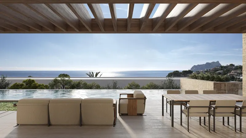 Villa contemporánea con vistas panorámicas al mar en La Fustera, Benissa Costa