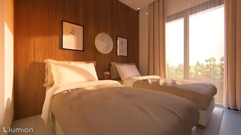 Modernas villas adosadas con piscina privada cerca del mar en Santiago de la Ribera