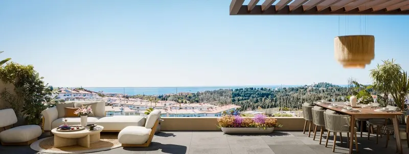 Apartamentos contemporáneos con vistas al mar en Mijas Costa