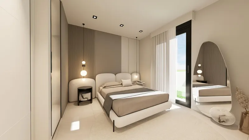 Nowe bungalowy z ogrodem lub solarium w pobliżu plaży w Pilar de la Horadada