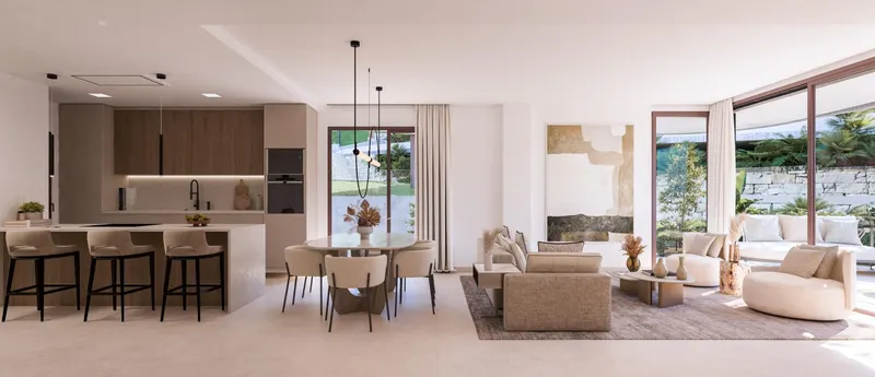 Luksusowe mieszkania na parterze i penthouse’y w nowym osiedlu Elviria Hills we wschodniej części Marbelli