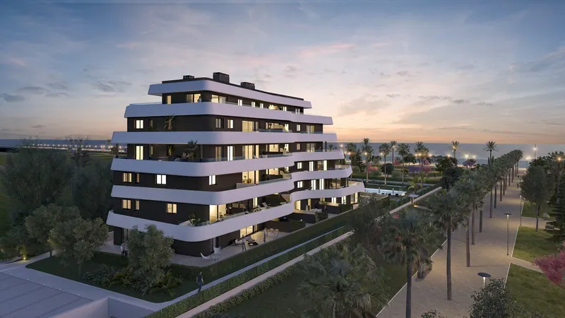New Build Seafront Apartments in Los Álamos, Torremolinos