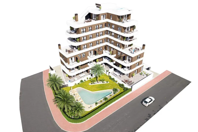 Apartamentos de nueva construcción en Guardamar del Segura: vida moderna a solo 1,4 km de la playa