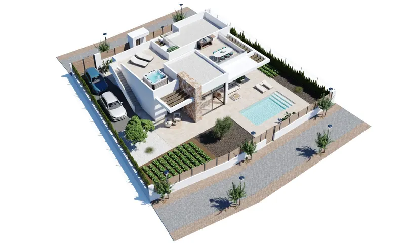 Villas de Obra Nueva en Hacienda del Álamo Golf Resort, Murcia