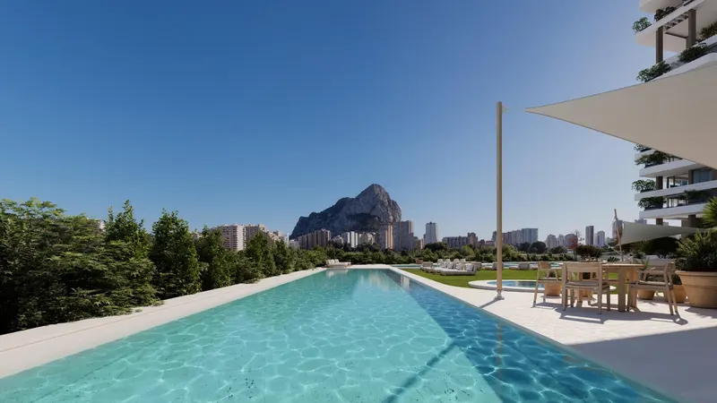 Luksusowe apartamenty z widokiem na morze w Calpe na Costa Blanca