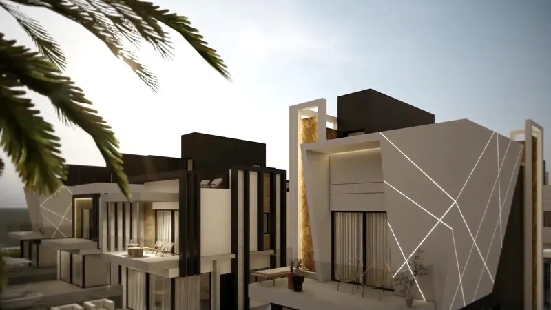 Villas de lujo de nueva construcción en primera línea de playa en Puerto de Mazarrón