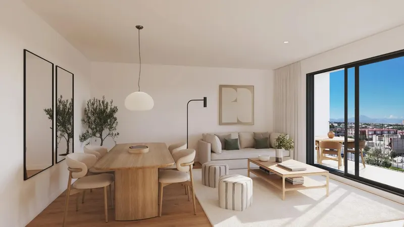 Newly built residential development in Alicante, with open views of the city.