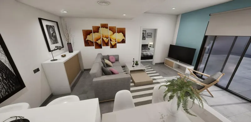 Villas adosadas de nueva construcción en esquina a la venta en Torre Pacheco con piscina privada y solárium