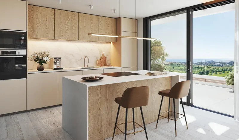 Apartamentos de lujo de nueva construcción en Cerrado del Águila Golf, Mijas, con vistas al mar y al campo de golf