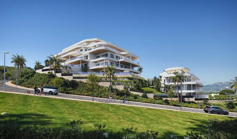 Apartamentos de lujo de nueva construcción en Cerrado del Águila Golf, Mijas, con vistas al mar y al campo de golf