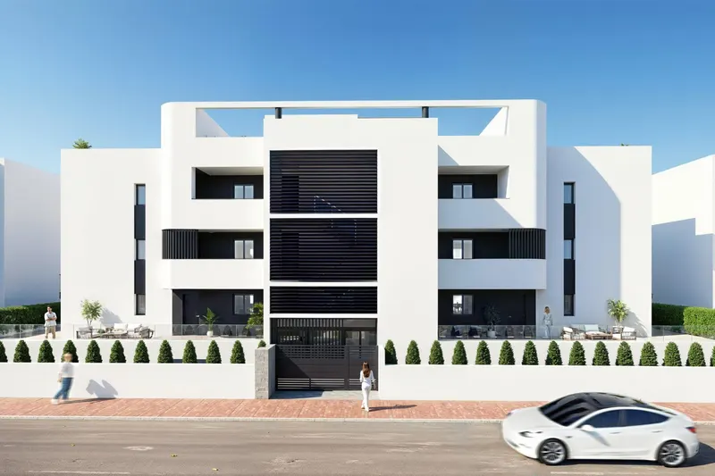Apartamentos y villas de nueva construcción frente al campo de golf La Serena Golf en Los Alcázares
